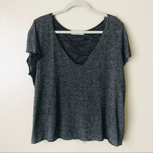 Textured V neck T-shirt by Project Social T